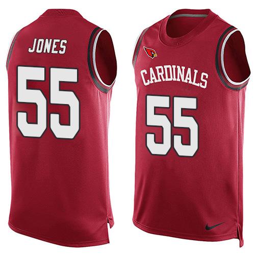 Nike Cardinals #55 Chandler Jones Red Team Color Men's Stitched NFL Limited Tank Top Jersey - Click Image to Close